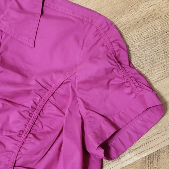 Cato - Hot Pink Ruched Shirt - Ladies Medium - Picture 5 of 11